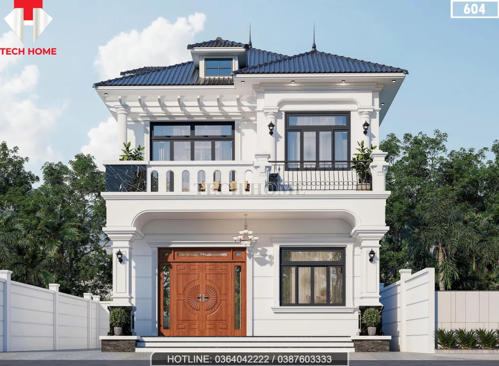 mẫu nhà 2 tầng mái Nhật