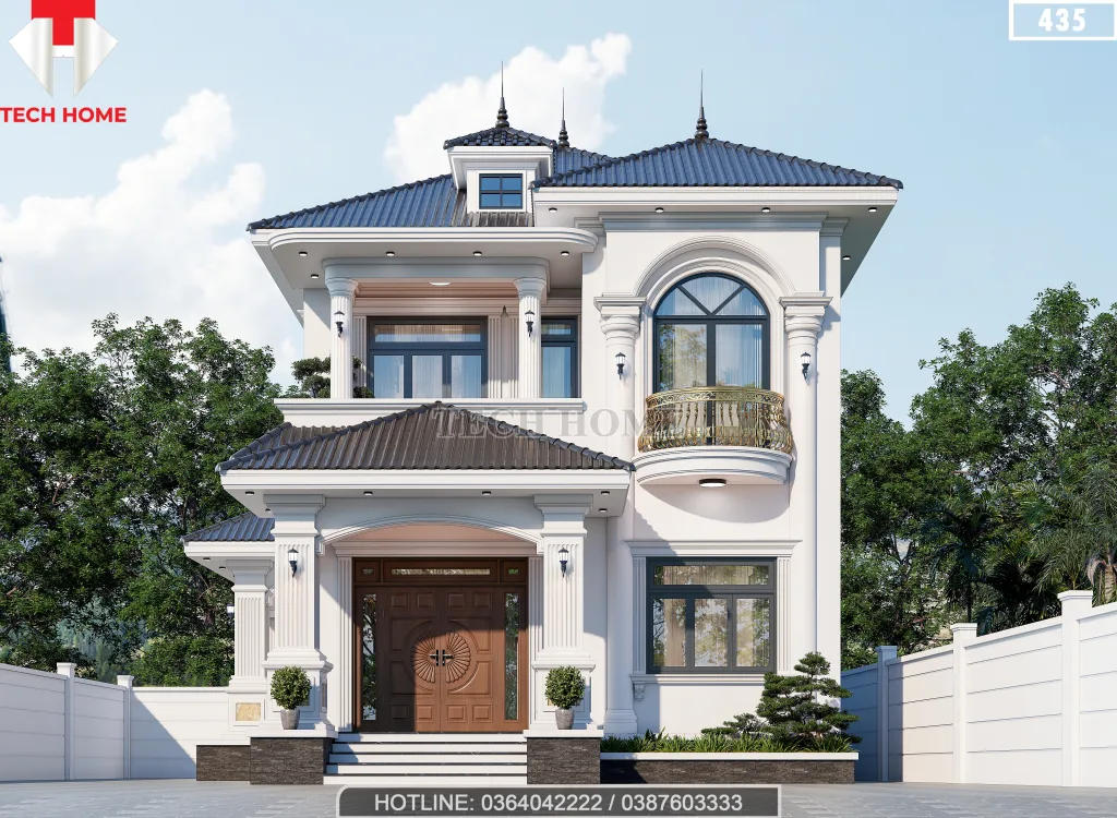 mẫu nhà 2 tầng mái Nhật