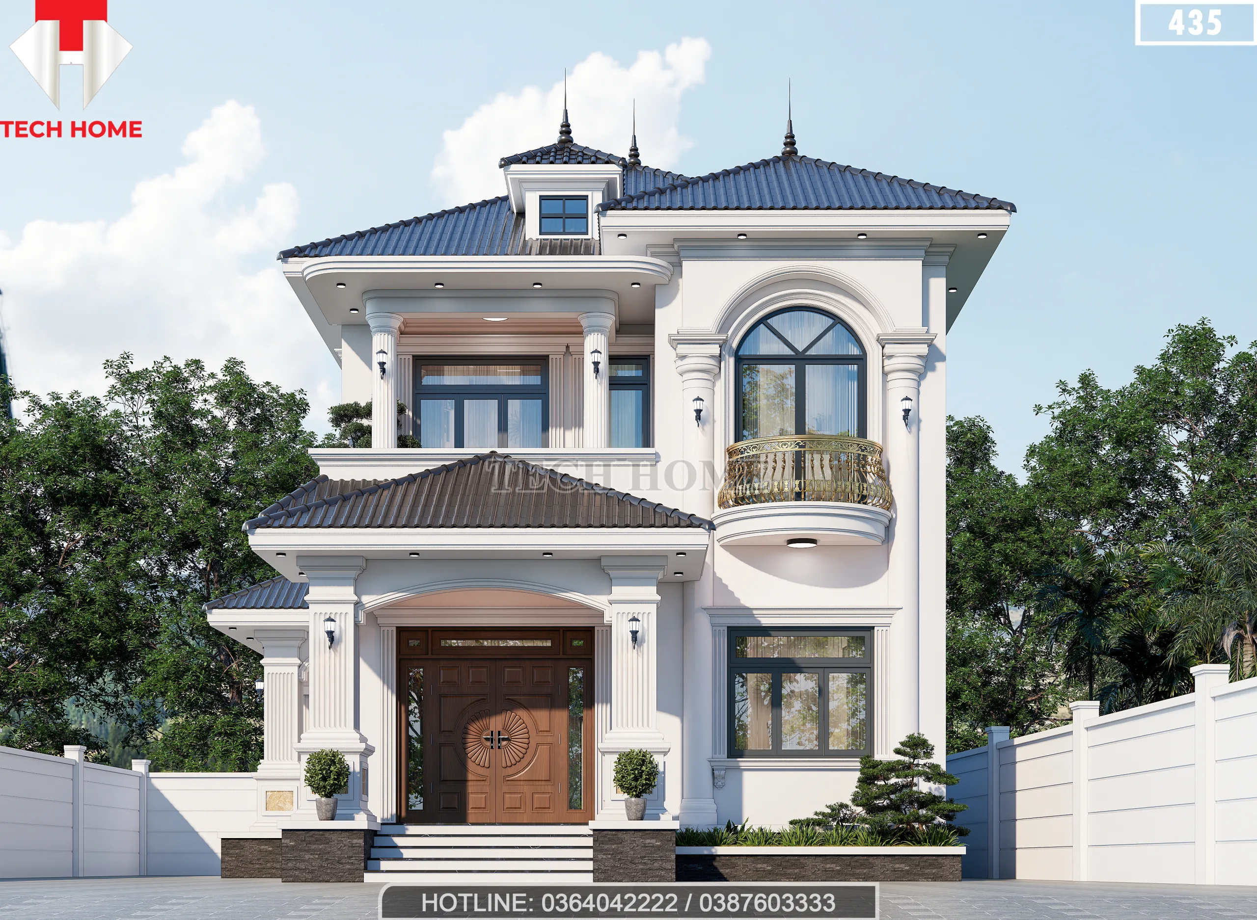 mẫu nhà 2 tầng mái Nhật