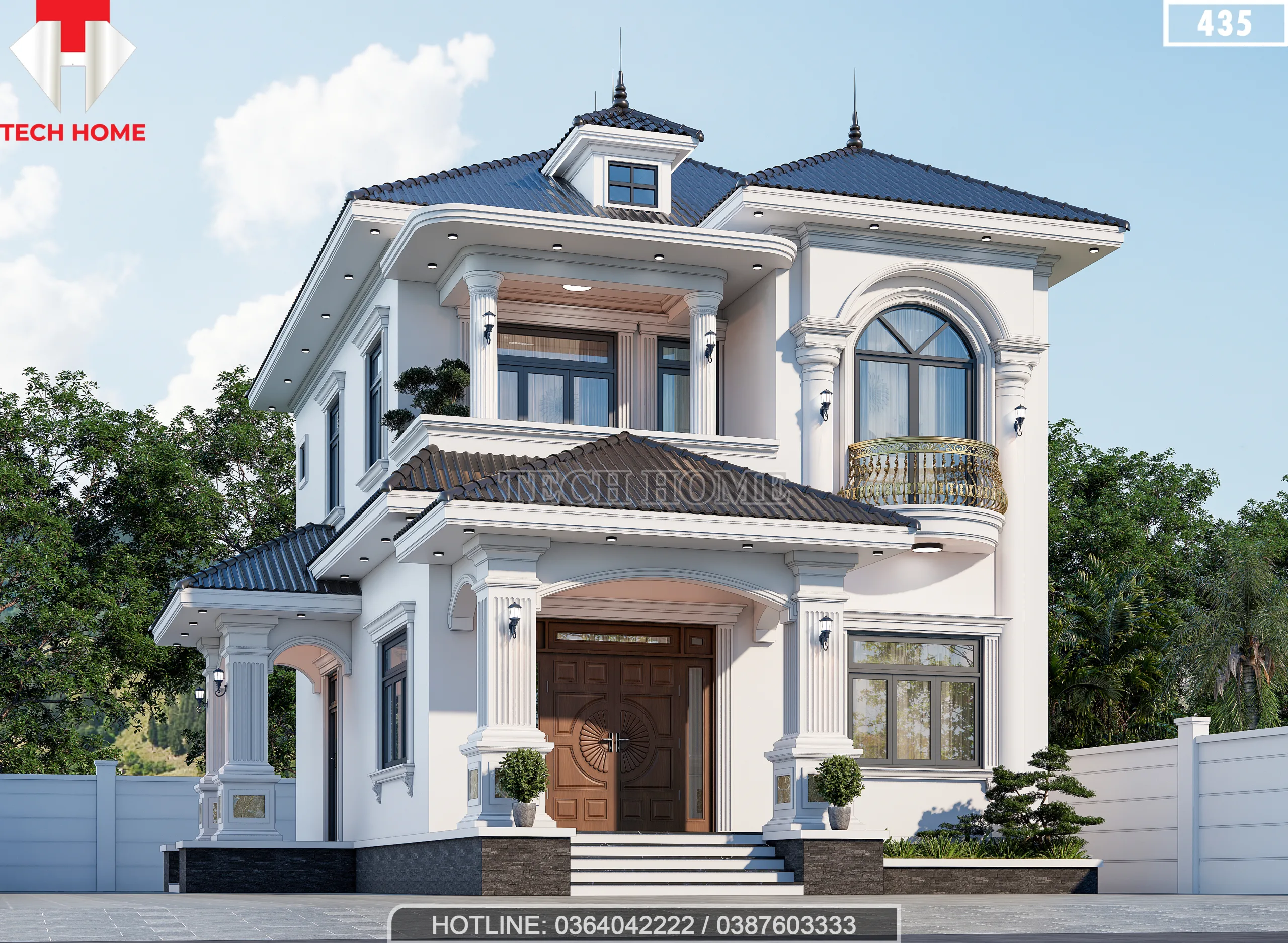 mẫu nhà 2 tầng mái Nhật