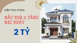 mẫu nhà 2 tầng mái Nhật