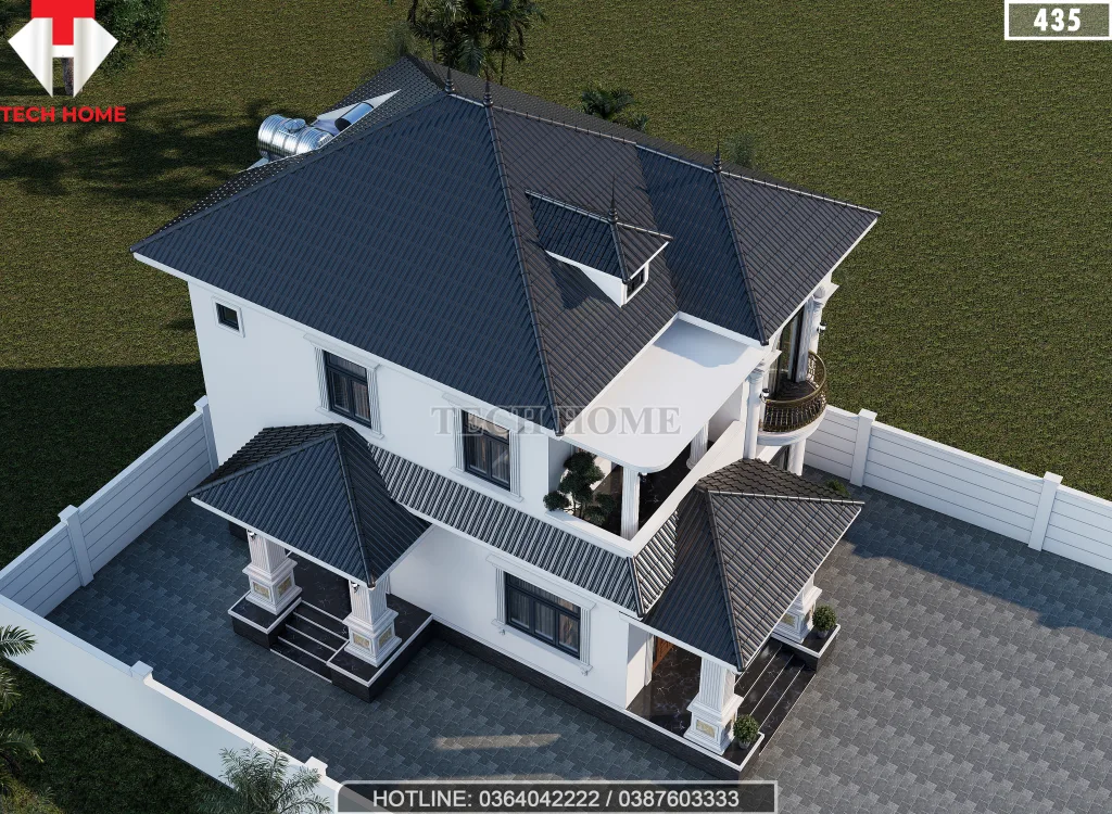 mẫu nhà 2 tầng mái Nhật