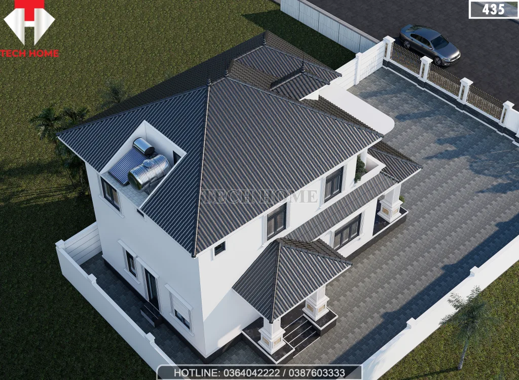 mẫu nhà 2 tầng mái Nhật