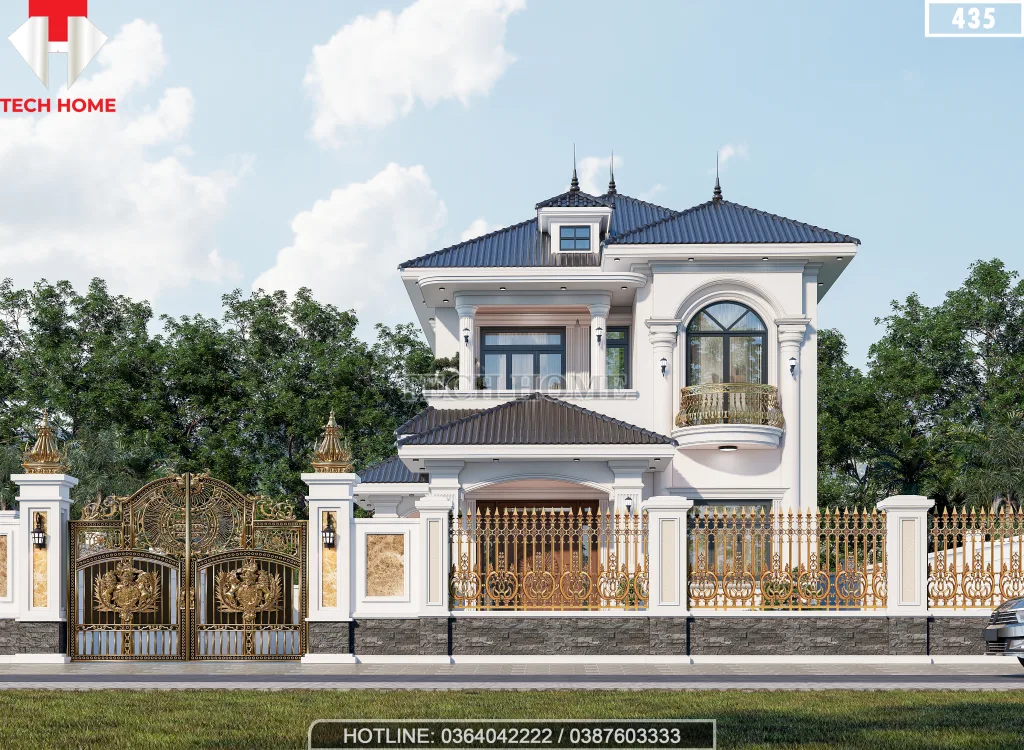 mẫu nhà 2 tầng mái Nhật