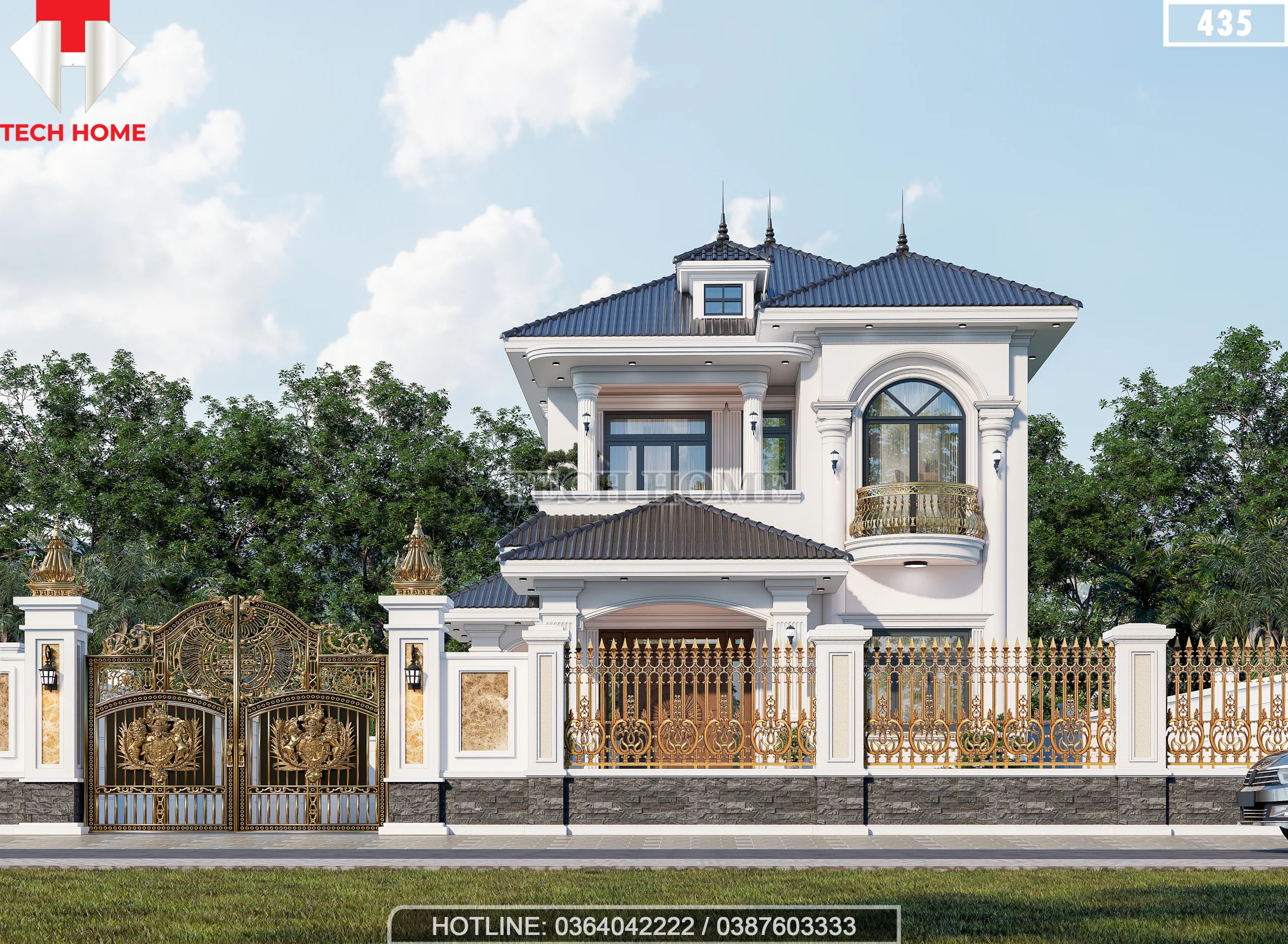 mẫu nhà 2 tầng mái Nhật