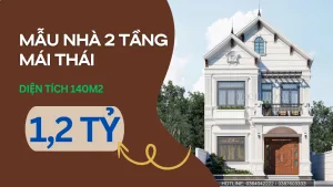 mẫu nhà 2 tầng mái Thái