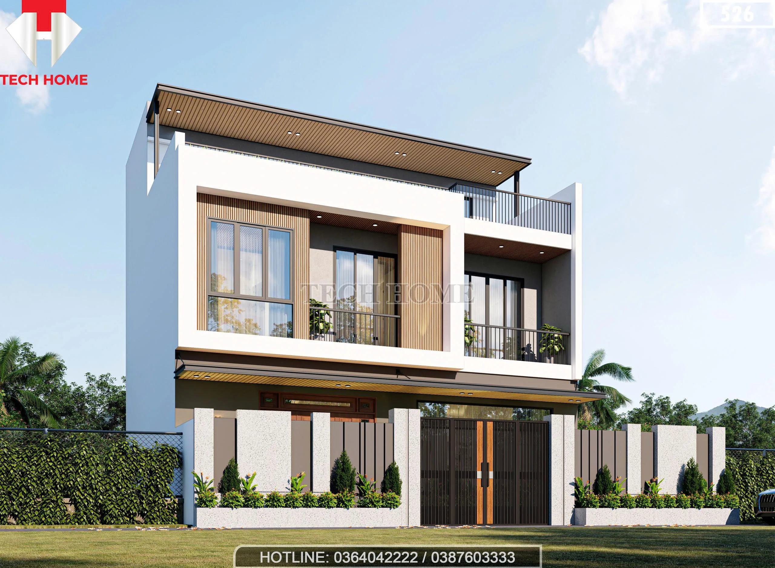 Góc nghiêng thiết kế nhà 3 tầng hiện đại