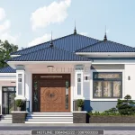 mẫu nhà cấp 4 mái Nhật 4 phòng ngủ