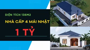 nhà cấp 4 mái Nhật