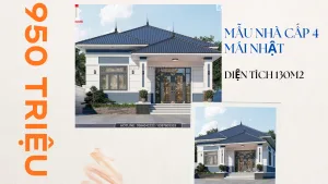 mẫu nhà cấp 4 mái Nhật