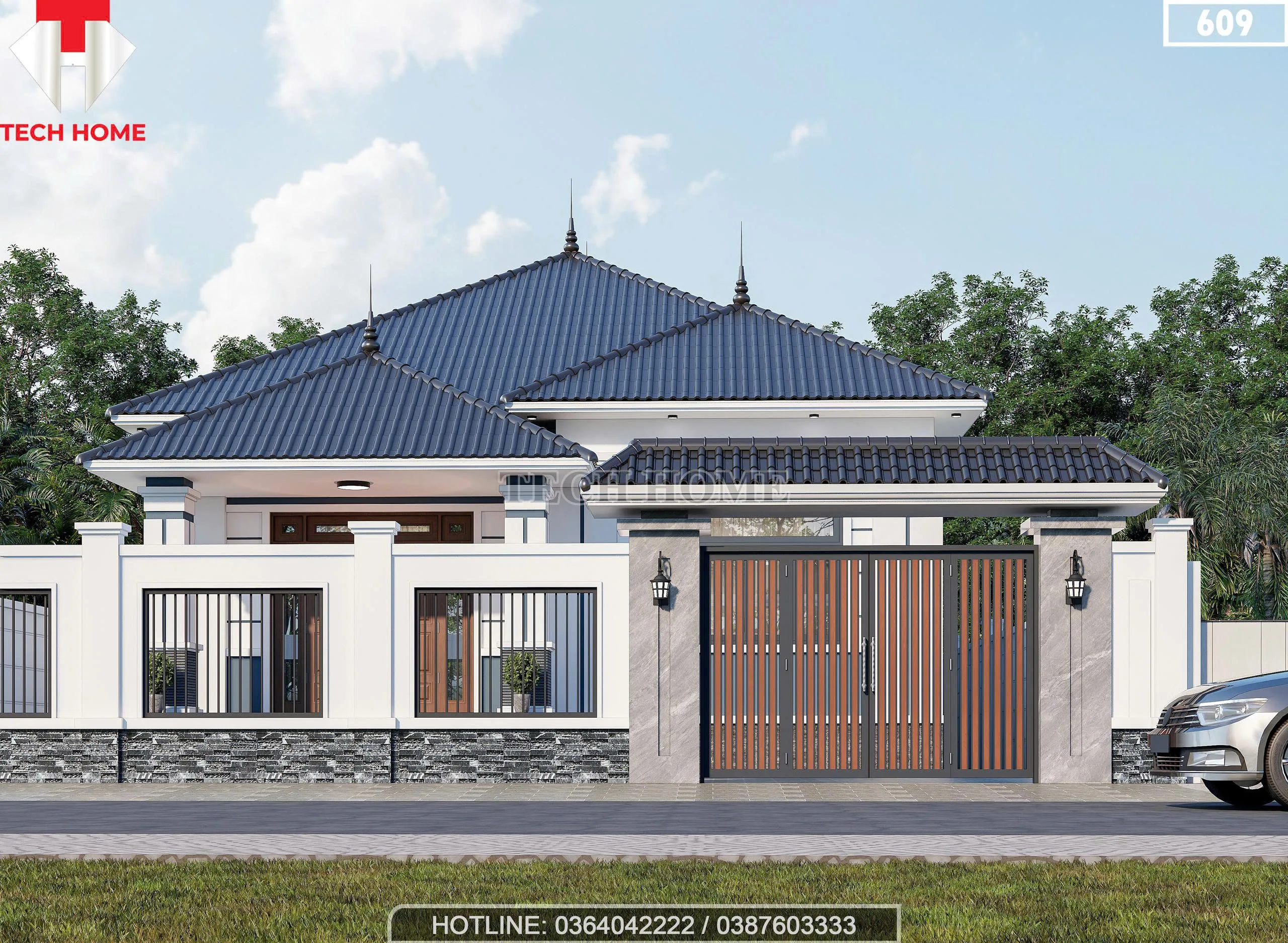 Nhà cấp 4 mái Nhật