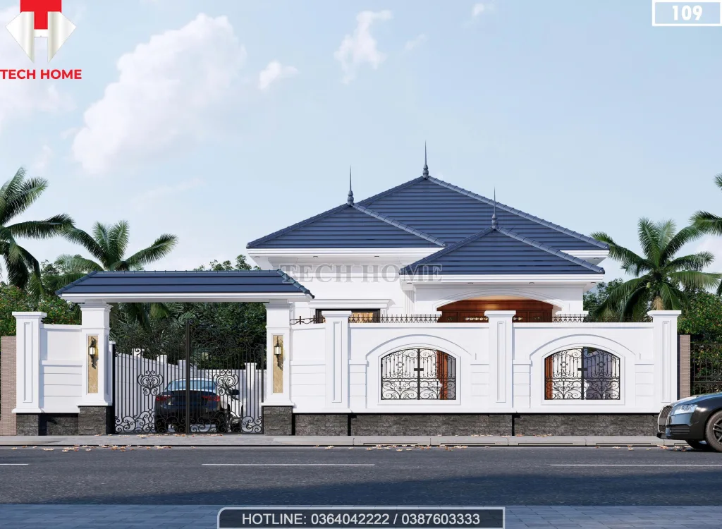 Tổng thể mẫu nhà cấp 4 mái Nhật