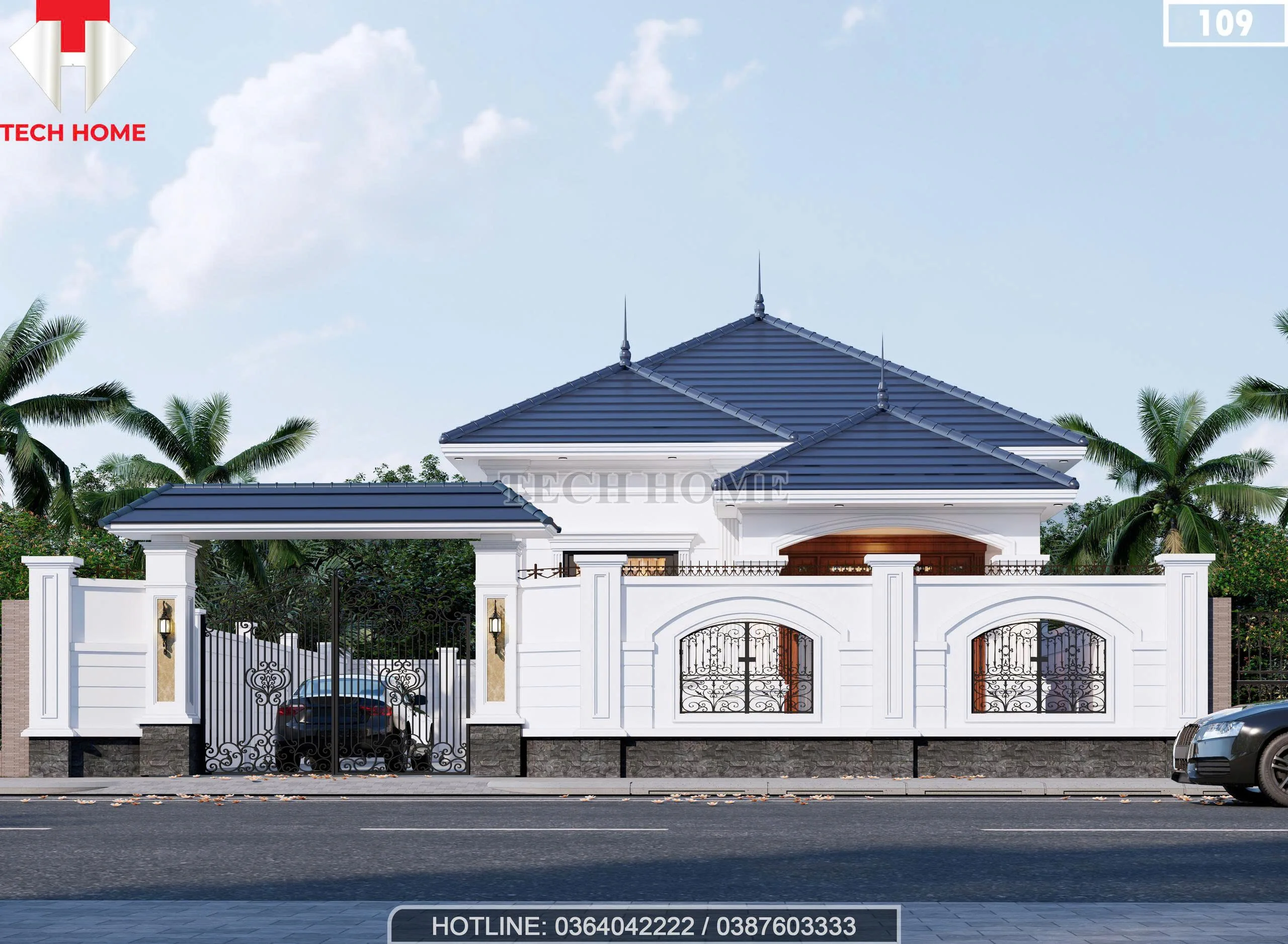 Tổng thể mẫu nhà cấp 4 mái Nhật