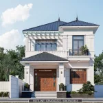 mẫu nhà mái Nhật 2 tầng