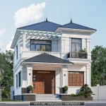 mẫu nhà mái Nhật 2 tầng