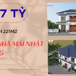 mẫu nhà mái Nhật 2 tầng