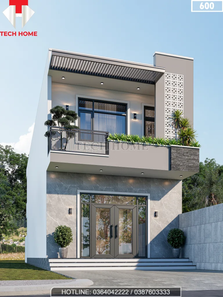 mẫu nhà ống 2 tầng đẹp