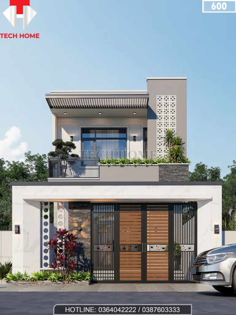 mẫu nhà ống 2 tầng đẹp