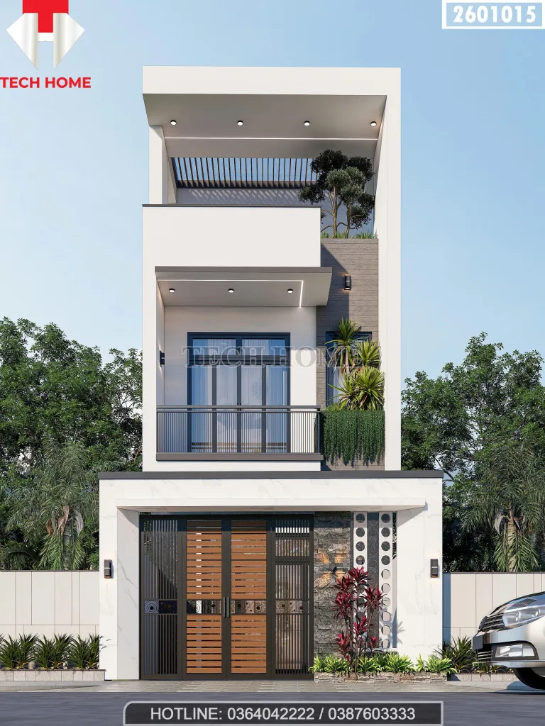 Tổng thể mẫu nhà ống 3 tầng đẹp