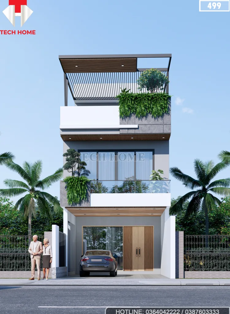 mẫu nhà ống 3 tầng đẹp