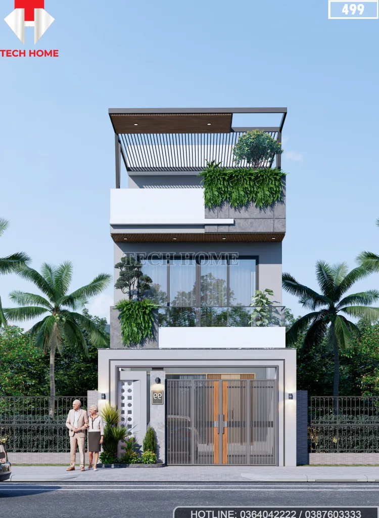 mẫu nhà ống 3 tầng đẹp