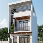 mẫu nhà phố 2 tầng 1 tum tại Phú Thọ