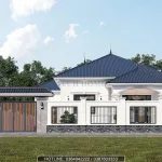 mẫu nhà vườn mái Nhật 1 tầng