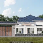 Tổng thể kiến trúc mẫu nhà vườn mái Nhật