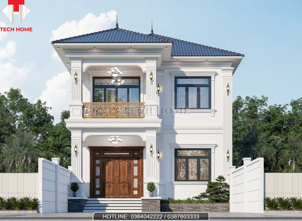 nhà 2 tầng mái Nhật