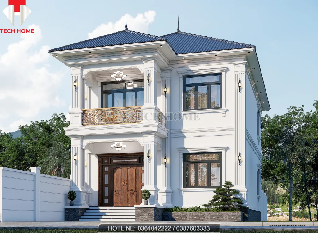 nhà 2 tầng mái Nhật