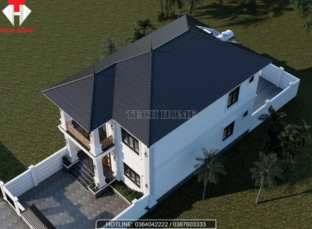 nhà 2 tầng mái Nhật