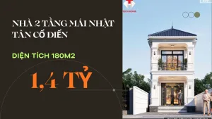 nhà 2 tầng mái Nhật tân cổ điển