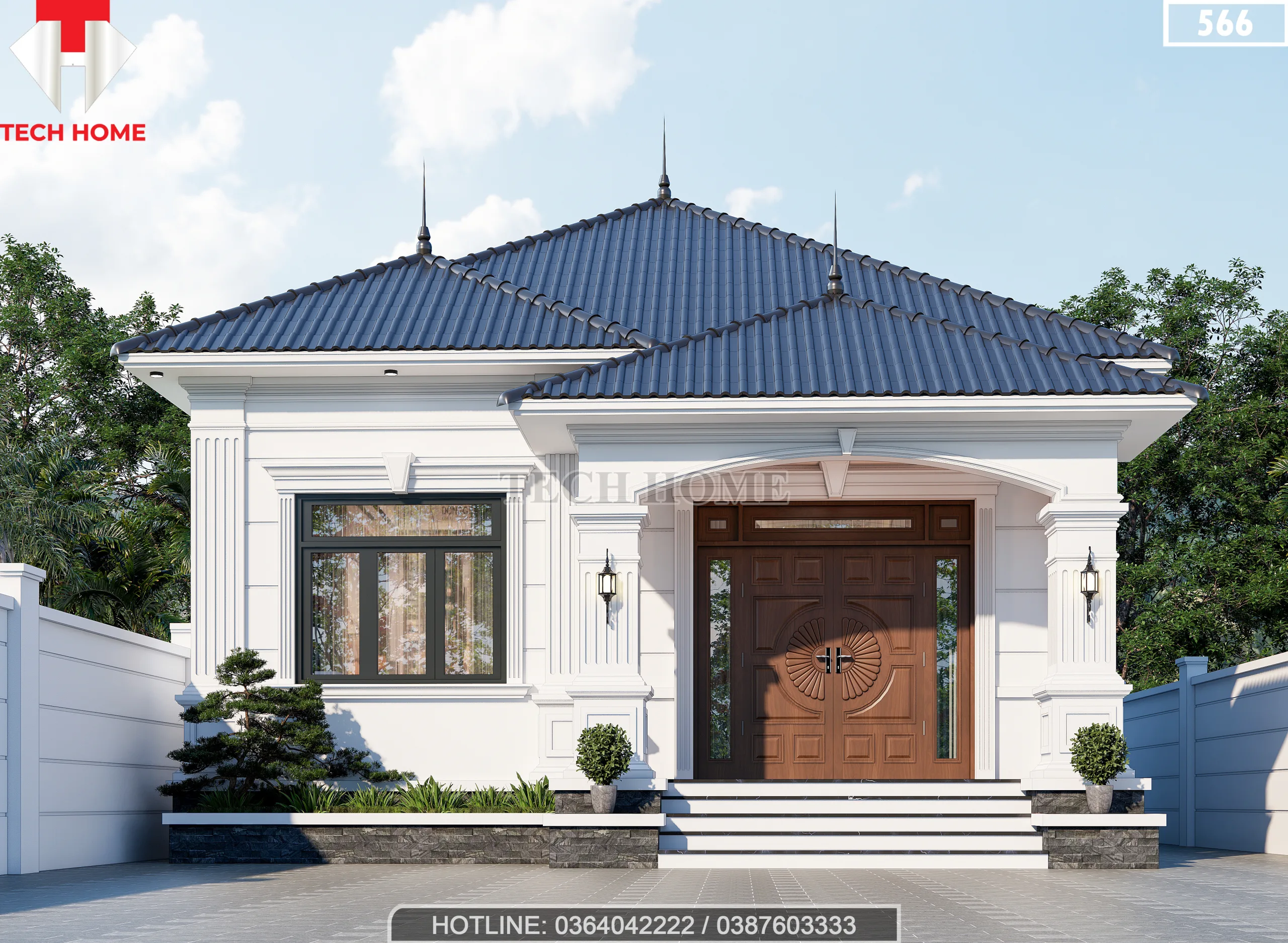 nhà cấp 4 mái Nhật