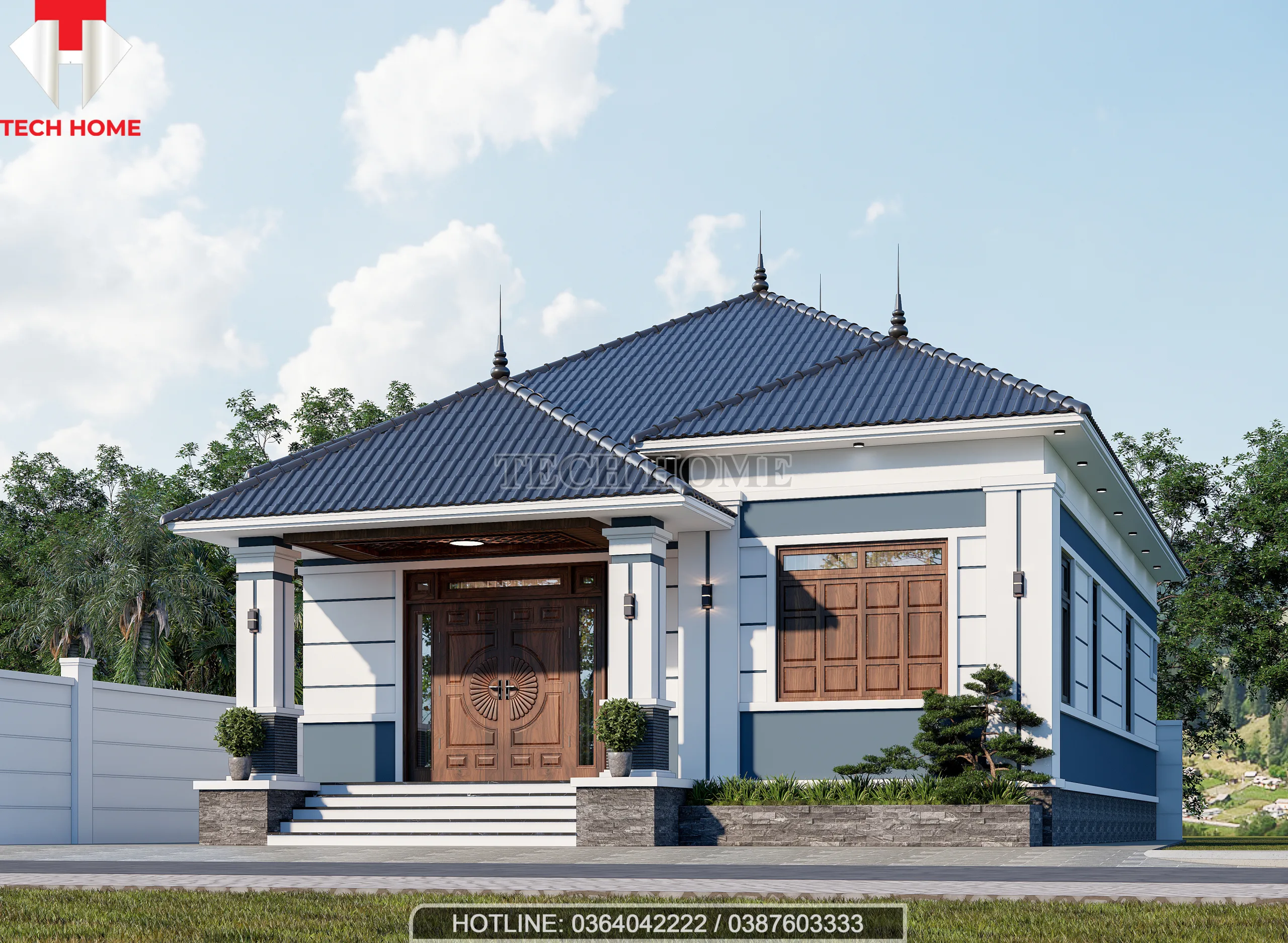 nhà cấp 4 mái Nhật