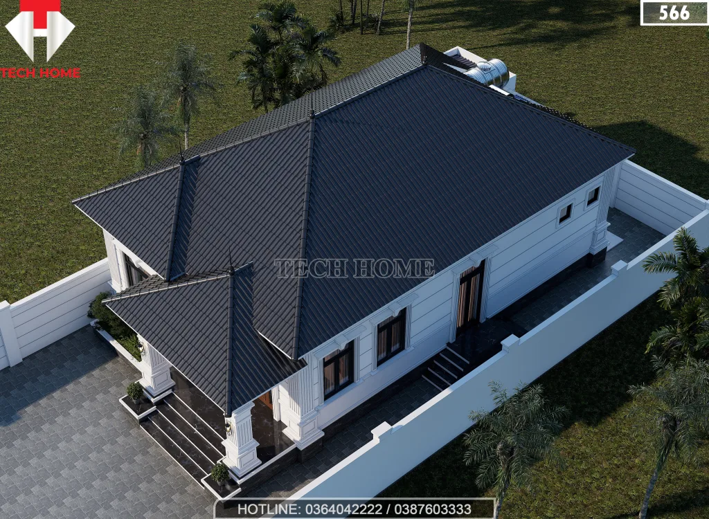 nhà cấp 4 mái Nhật