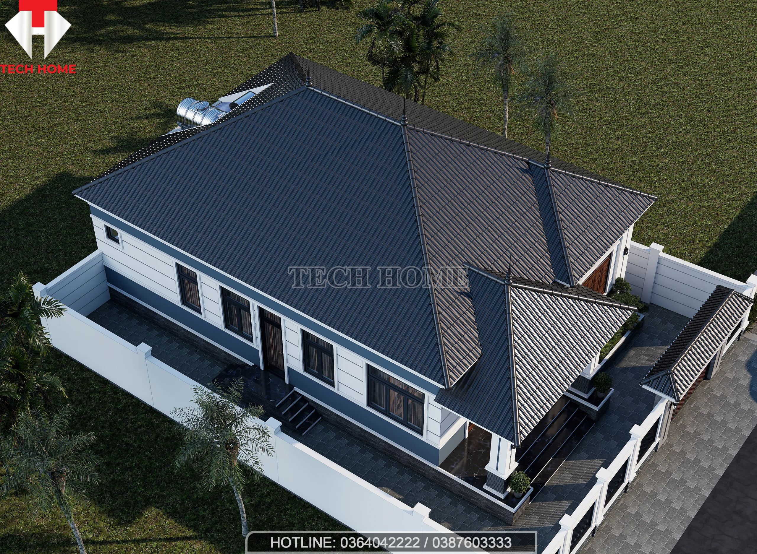 nhà cấp 4 mái Nhật