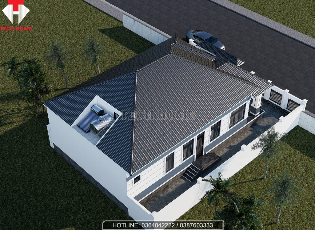 nhà cấp 4 mái Nhật