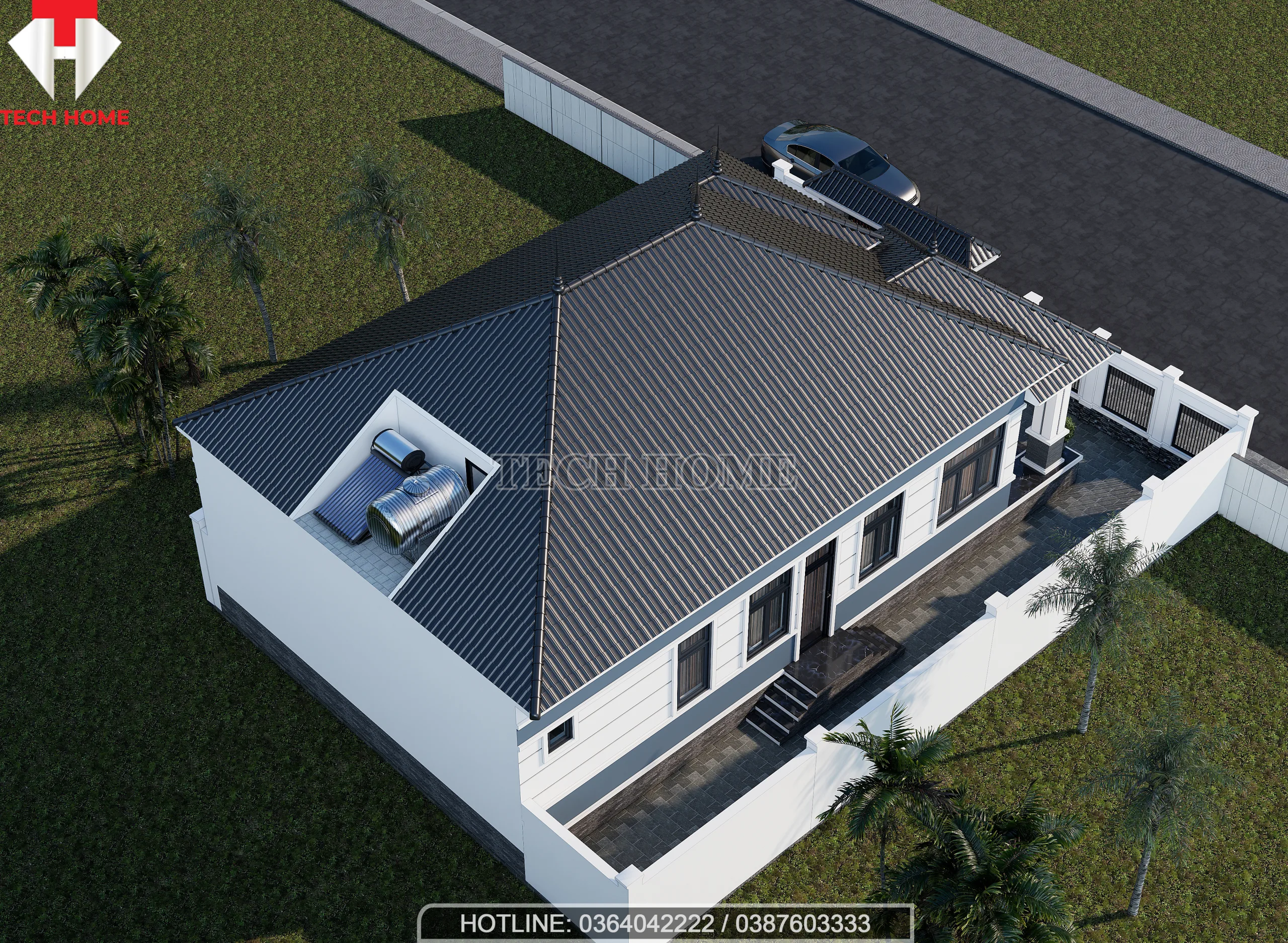 nhà cấp 4 mái Nhật