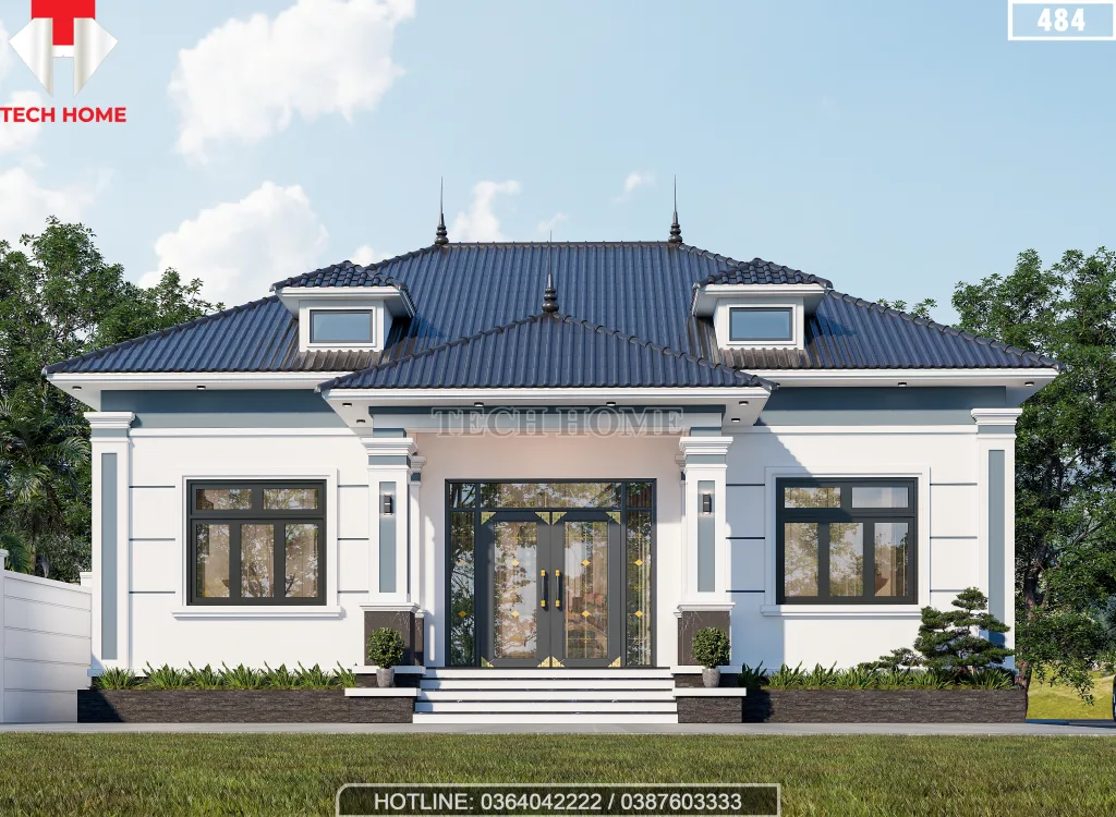 nhà cấp 4 mái Nhật