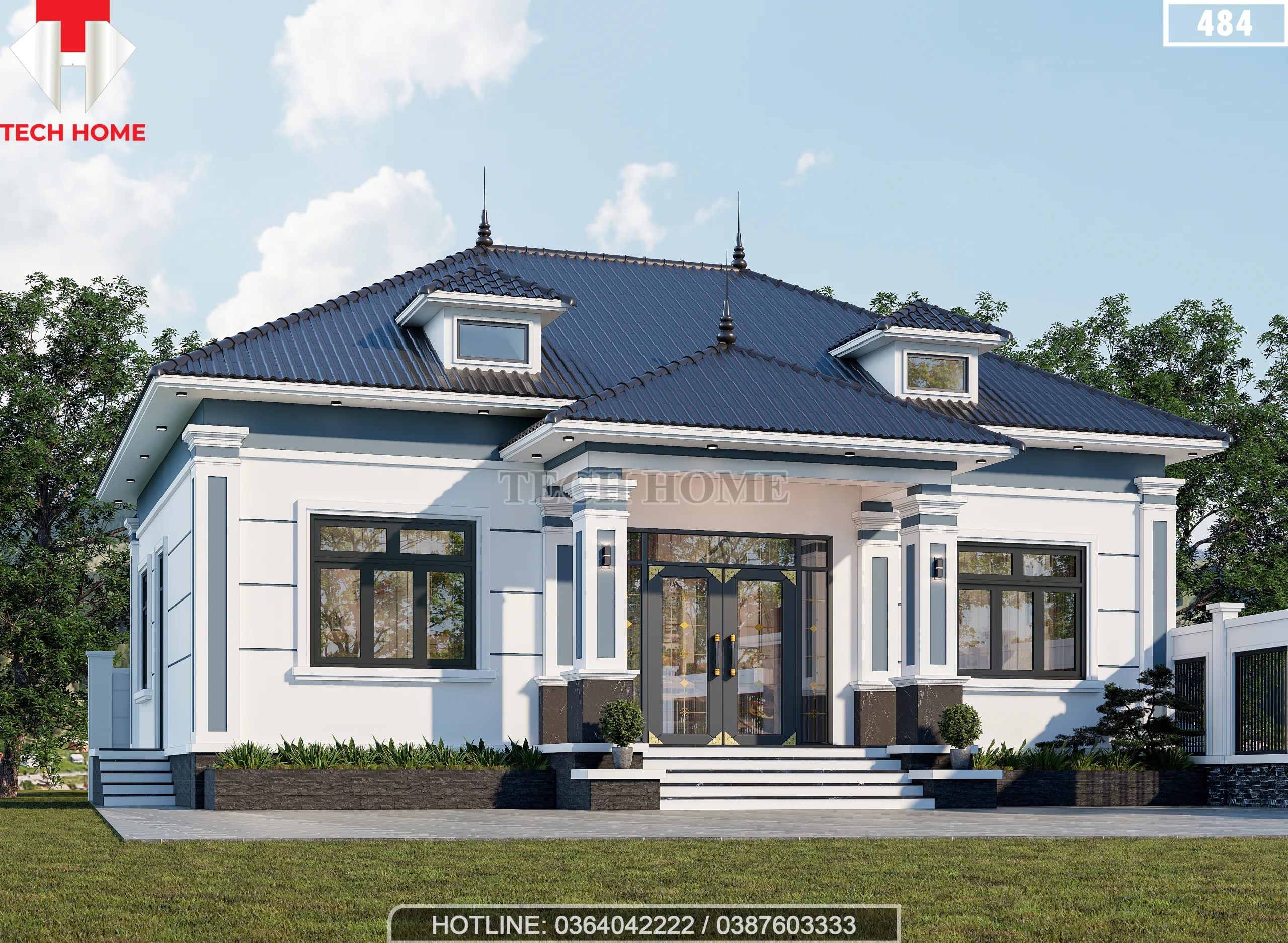 nhà cấp 4 mái Nhật