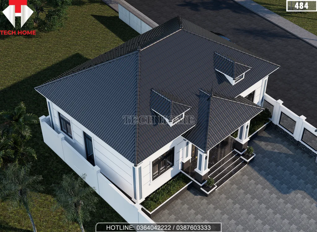 nhà cấp 4 mái Nhật