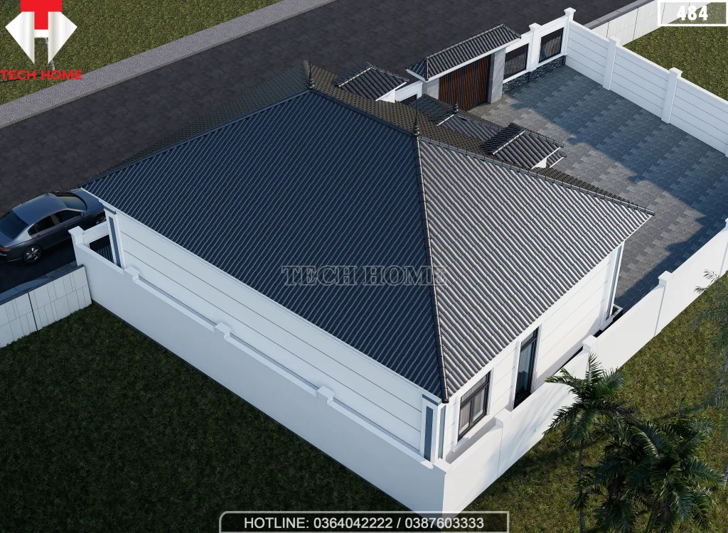 nhà cấp 4 mái Nhật