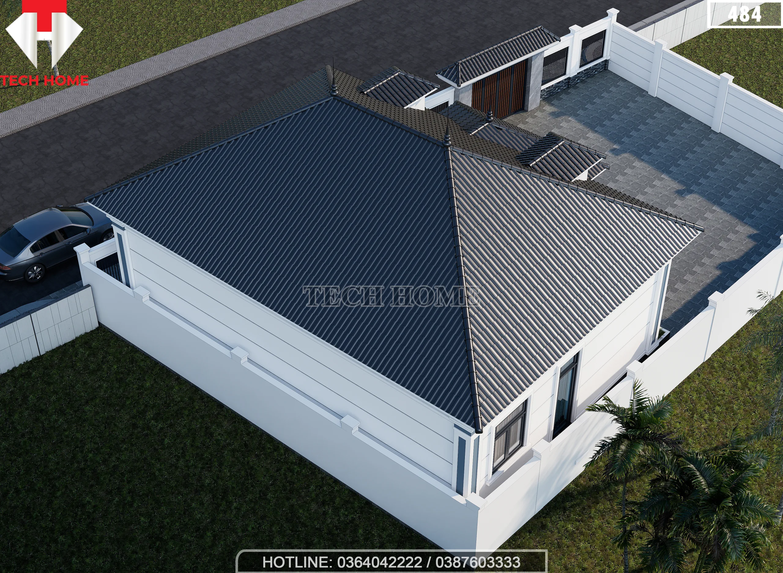 nhà cấp 4 mái Nhật