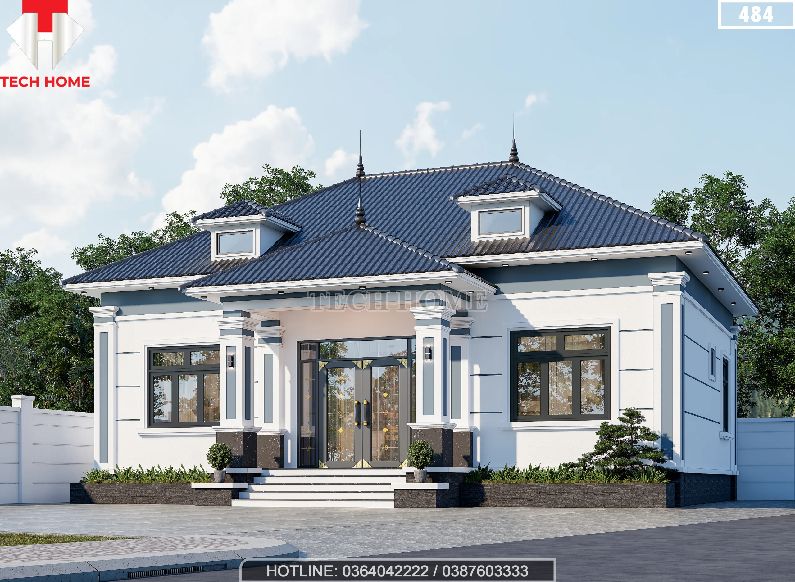 nhà cấp 4 mái Nhật