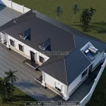 nhà vườn 1 tầng mái Nhật