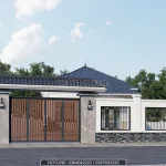 nhà vườn 1 tầng mái Nhật