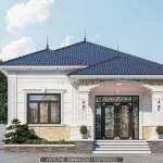 nhà vườn 1 tầng mái Nhật