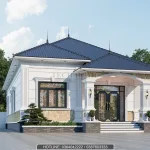 nhà vườn 1 tầng mái Nhật