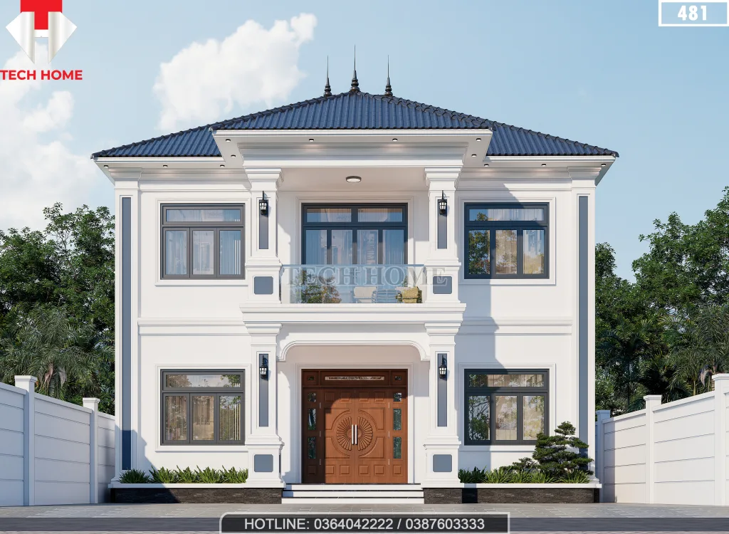 nhà 2 tầng mái Nhật