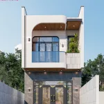 thiết kế nhà ống 2 tầng